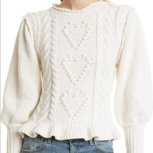 Loveshackfancy Calantha cable sweater